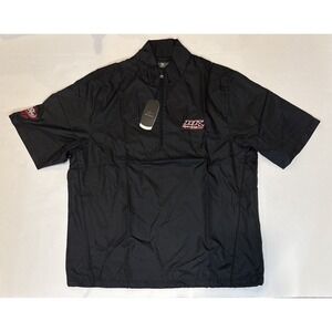 Greg Norman BK Racing Black Water Resistant Short Sleeve Windbreaker Mens Large